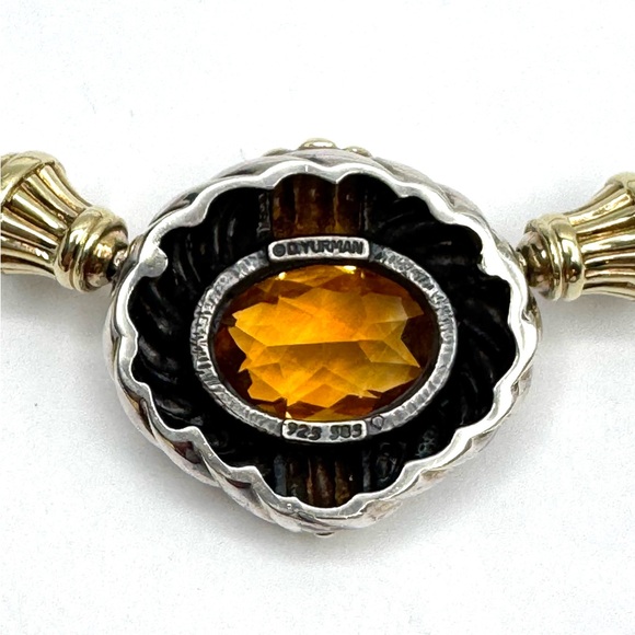 David Yurman Renaissance Choker Necklace With Citrine And Gold - Picture 6 of 6